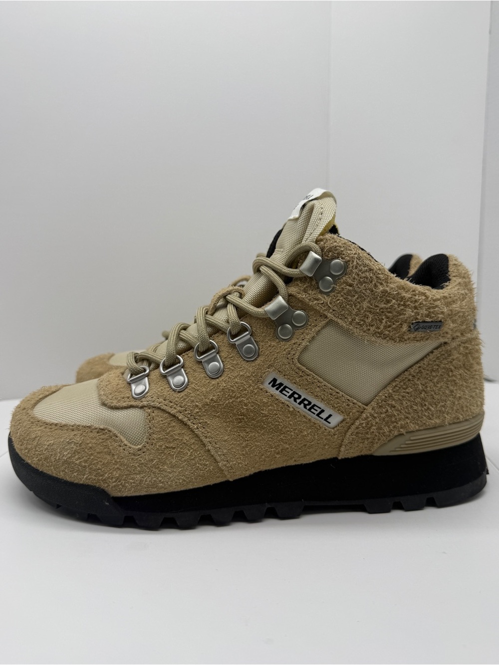 Merrell Eagle Hiking Boots Size 7 Brown Leather Womens Lace Up Gore-tex Outdoor
